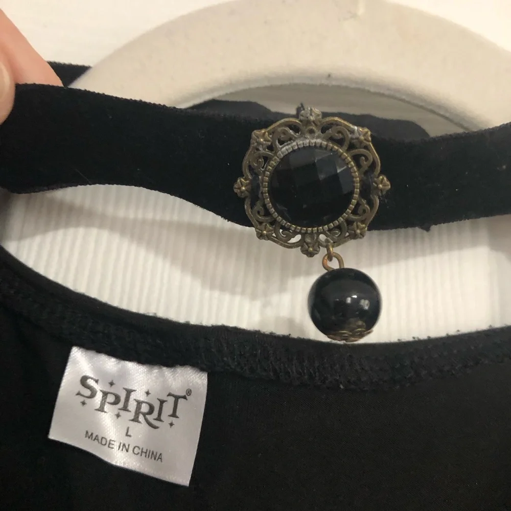 Spirit Halloween‎ Dark Witch costume girls size large 12/14 dress & choker